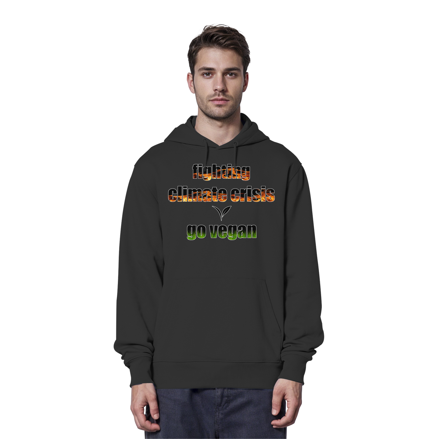 vegwear "fighting climate cirsis" - Bio Hoodie / Kapuzenpulli, vegan & klimafreundlich