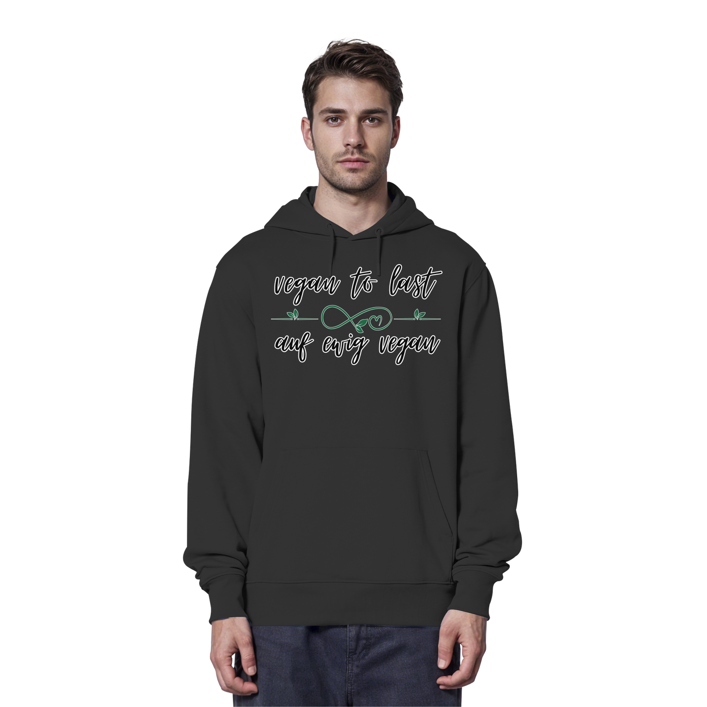 vegwear "vegan to last" - unisex Hoodie / Kapuzenpulli, bio, vegan