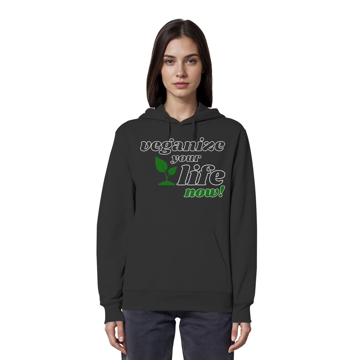 vegwear "veganize your life" - unisex hoodie, organic, vegan, sustainable