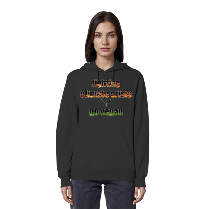 vegwear "fighting climate cirsis" - Bio Hoodie / Kapuzenpulli, vegan & klimafreundlich