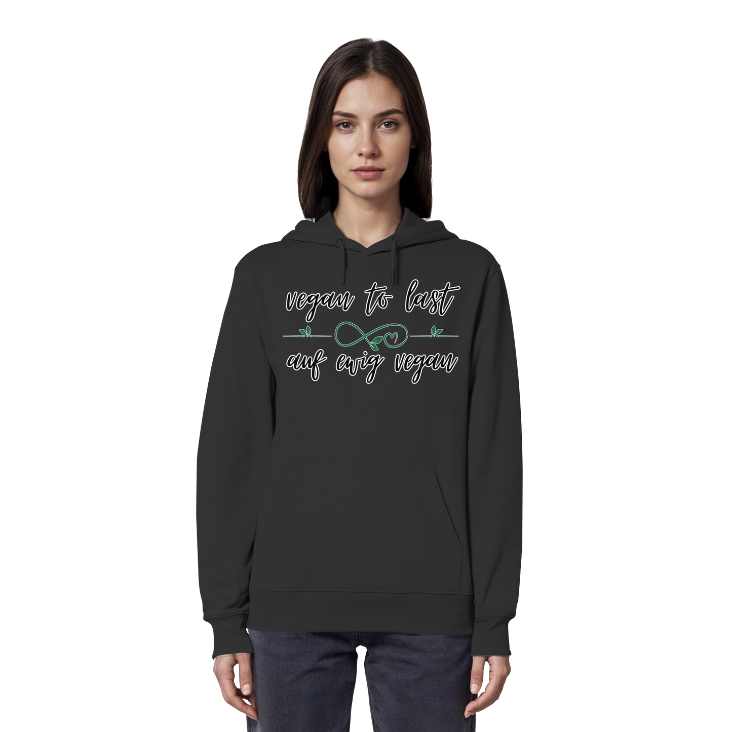 vegwear "vegan to last" - unisex Hoodie / Kapuzenpulli, bio, vegan