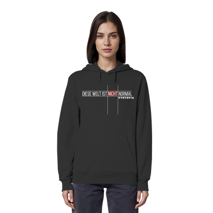vegwear "Diese Welt ist nicht normal" -unisex Bio Hoodie / Kapuzenpulli