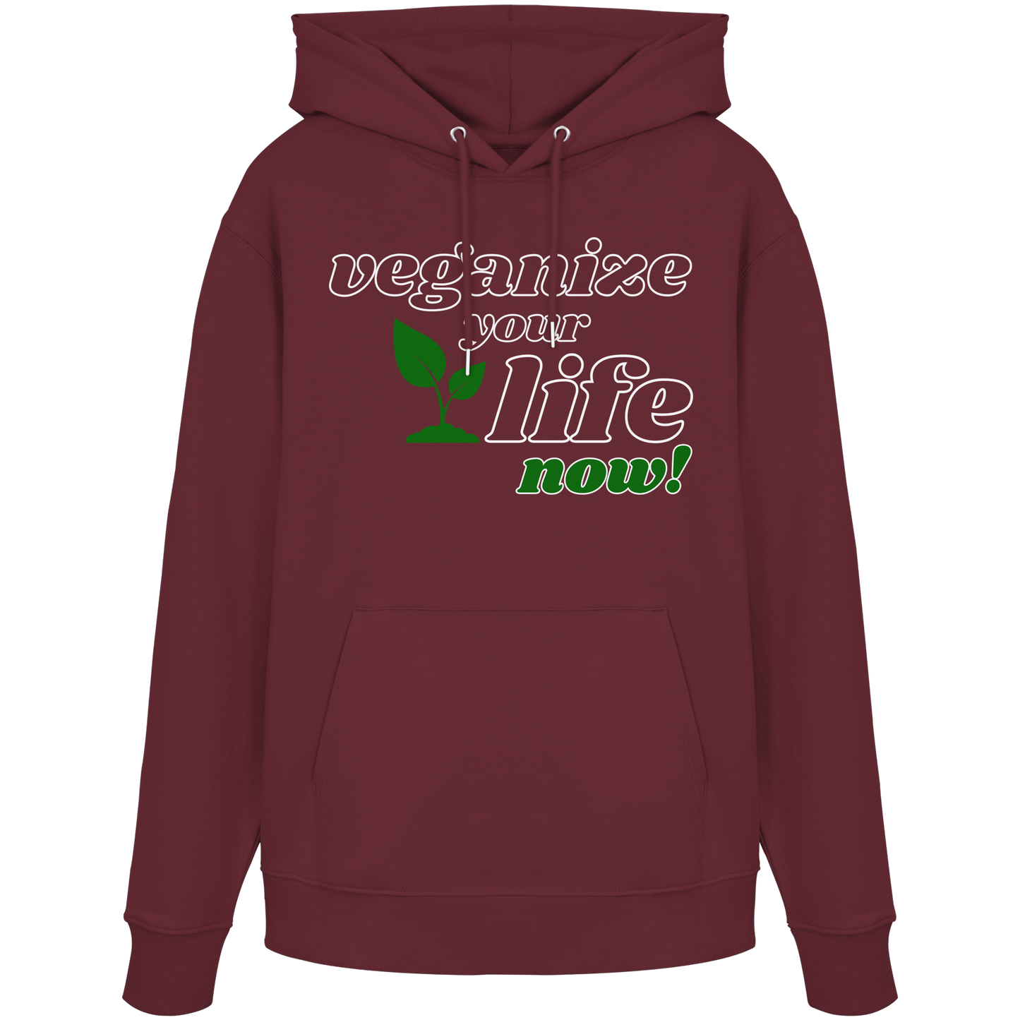 vegwear "veganize your life" - unisex hoodie, organic, vegan, sustainable