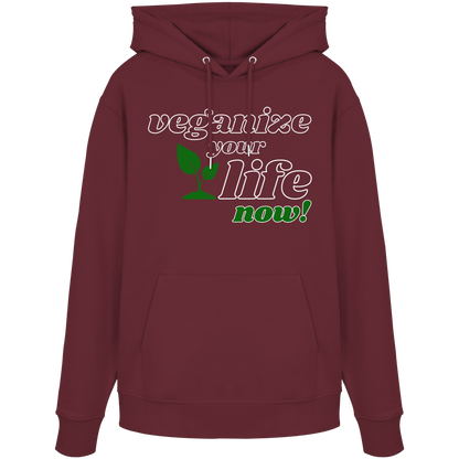 vegwear "veganize your life" - unisex hoodie, organic, vegan, sustainable
