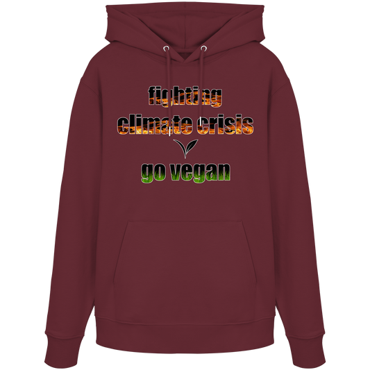 vegwear "fighting climate cirsis" - Bio Hoodie / Kapuzenpulli, vegan & klimafreundlich