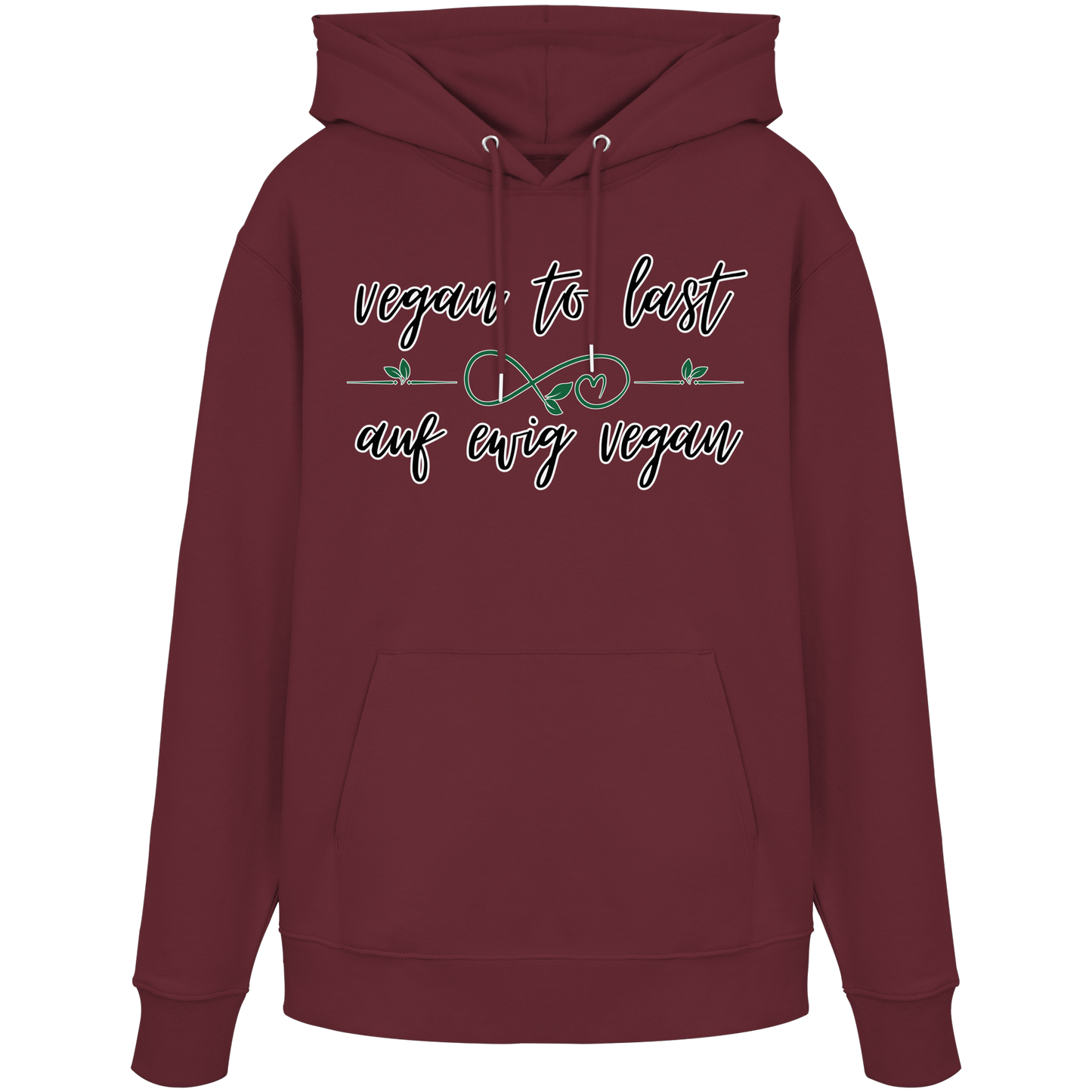 vegwear "vegan to last" - unisex Hoodie / Kapuzenpulli, bio, vegan