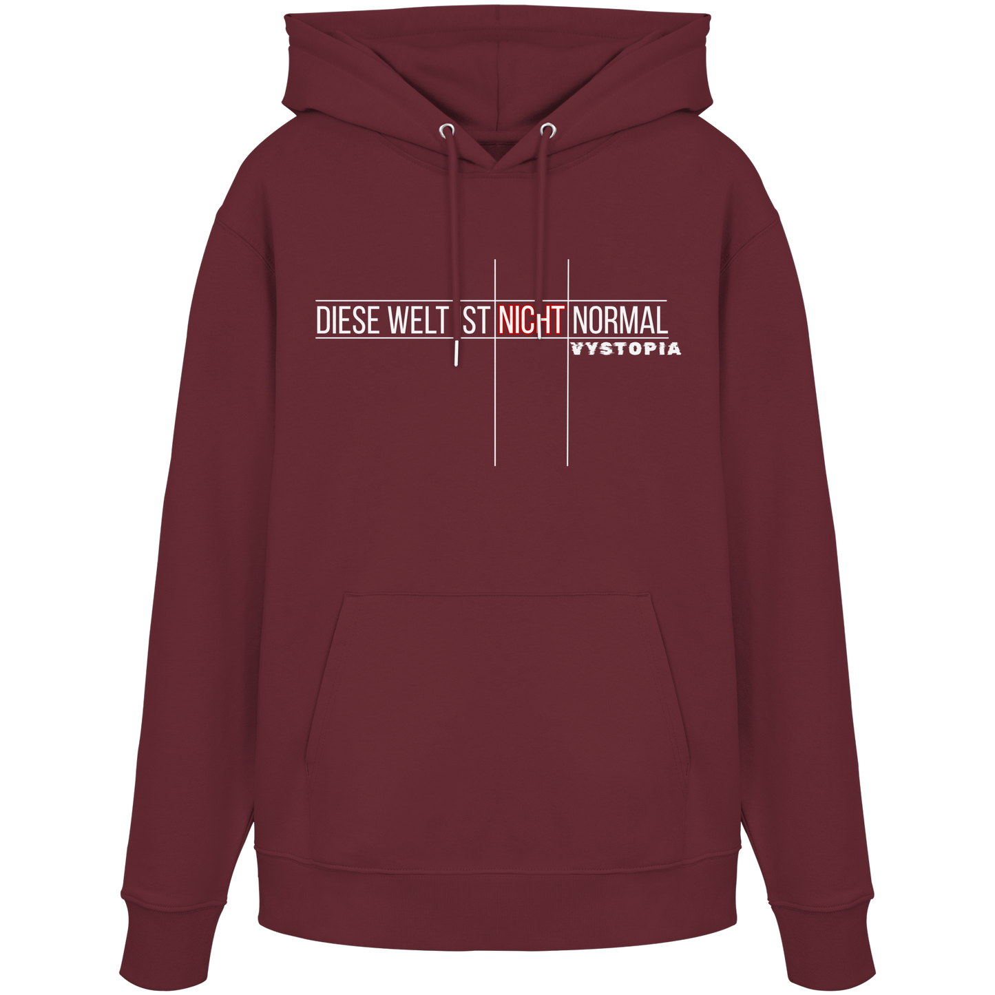 vegwear "Diese Welt ist nicht normal" -unisex Bio Hoodie / Kapuzenpulli