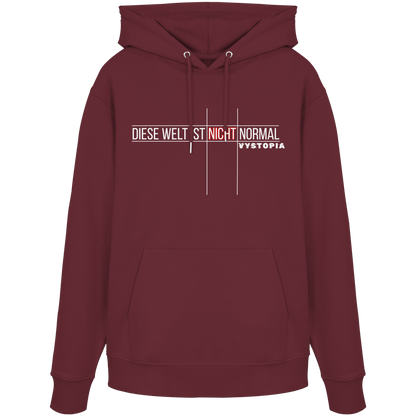 vegwear "Diese Welt ist nicht normal" -unisex Bio Hoodie / Kapuzenpulli