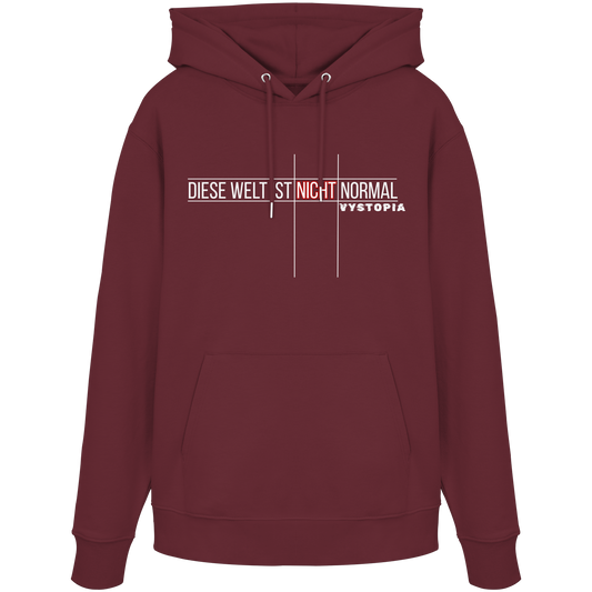 vegwear "Diese Welt ist nicht normal" -unisex Bio Hoodie / Kapuzenpulli
