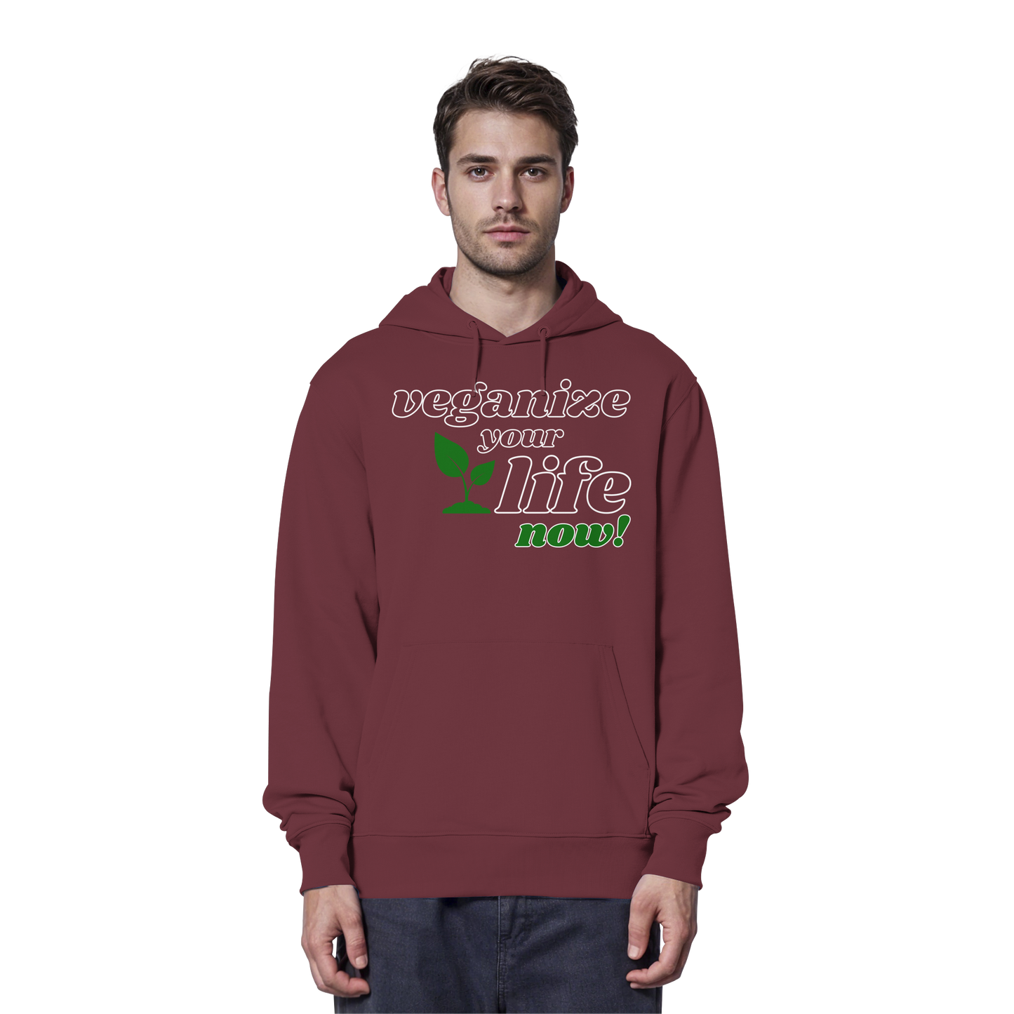 vegwear "veganize your life" - unisex hoodie, organic, vegan, sustainable