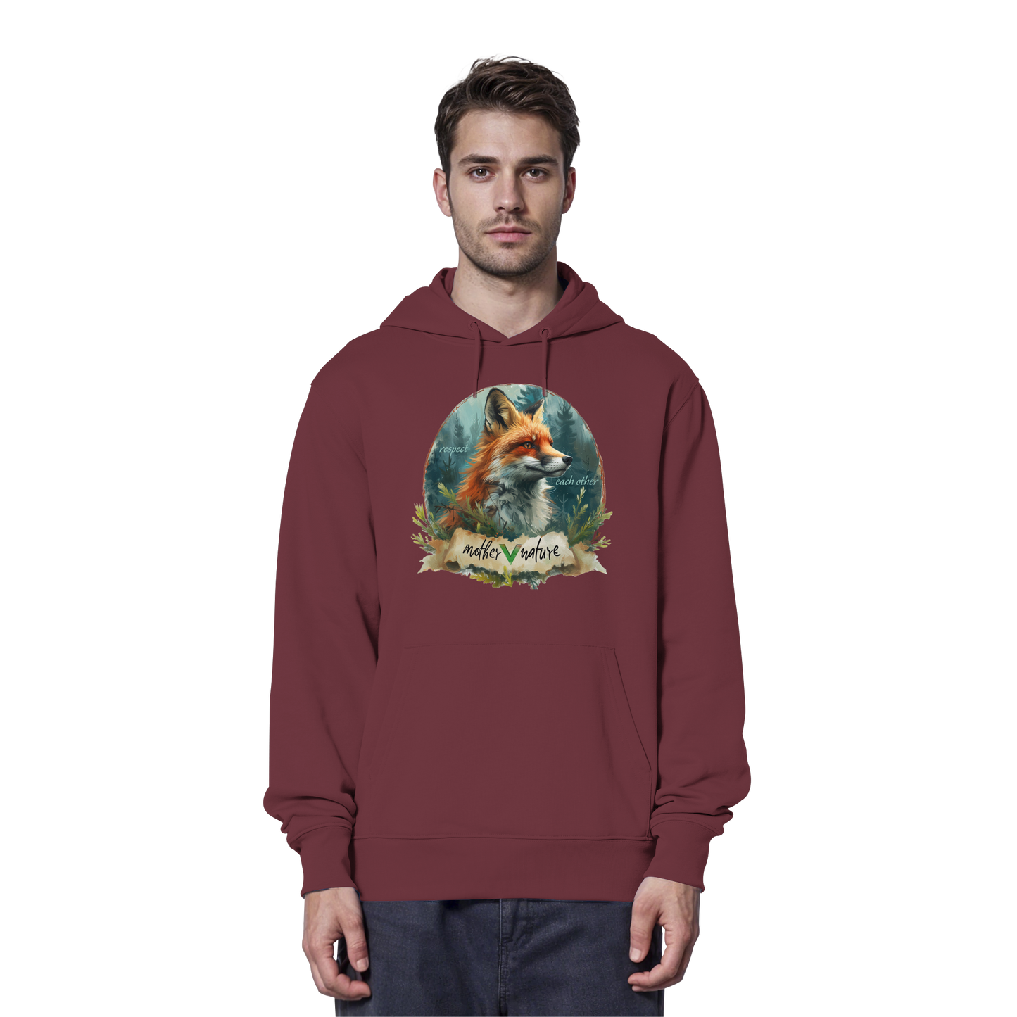 vegwear" respect each other" - unisex Hoodie / Kapuzenpulli, vegan, bio