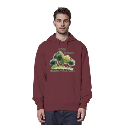 vegwear "mehr Bäume braucht das Land" - unisex Bio Hoodie / Kapuzenpulli, vegan, fair, nachhaltig