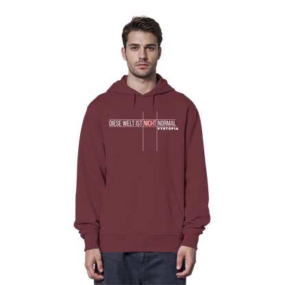 vegwear "Diese Welt ist nicht normal" -unisex Bio Hoodie / Kapuzenpulli