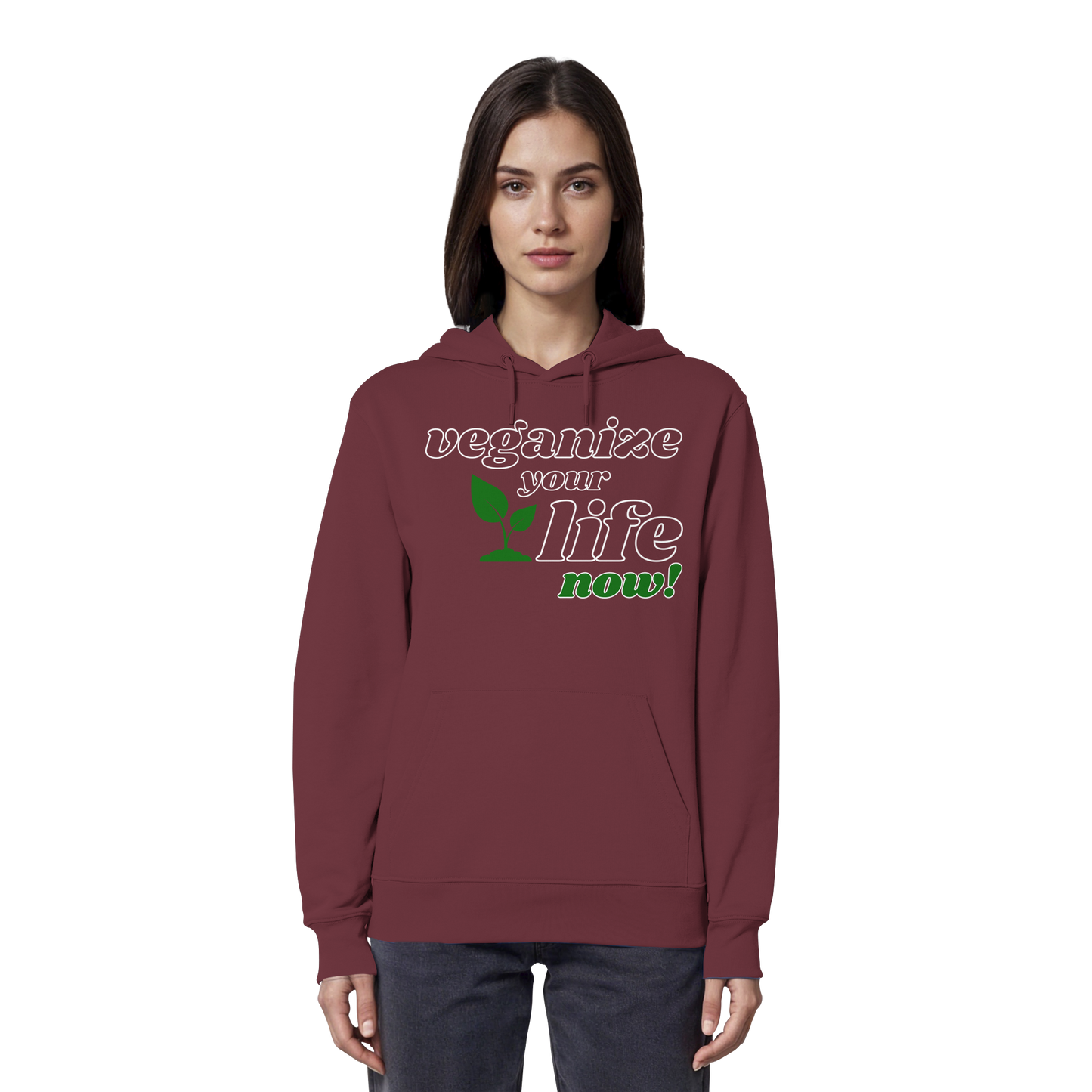 vegwear "veganize your life" - unisex hoodie, organic, vegan, sustainable