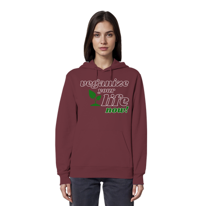 vegwear "veganize your life" - unisex hoodie, organic, vegan, sustainable