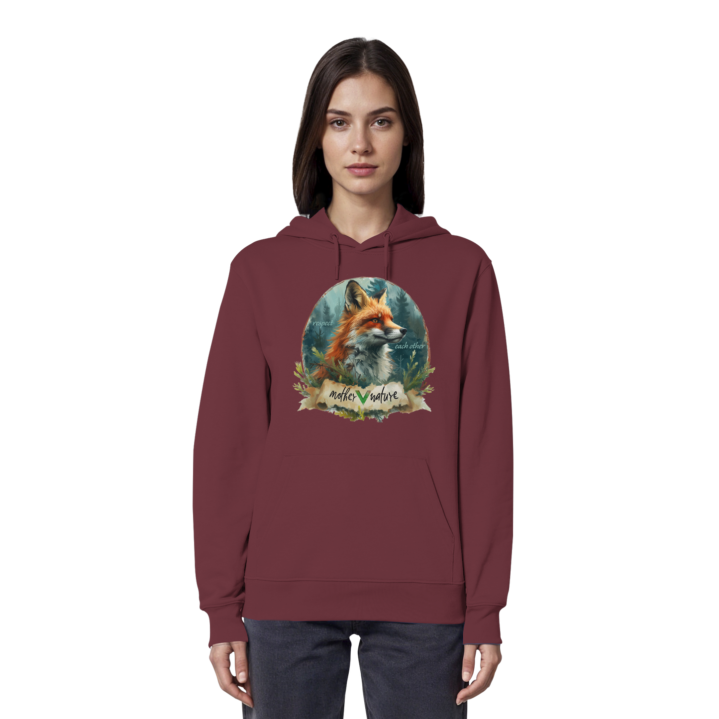 vegwear" respect each other" - unisex Hoodie / Kapuzenpulli, vegan, bio