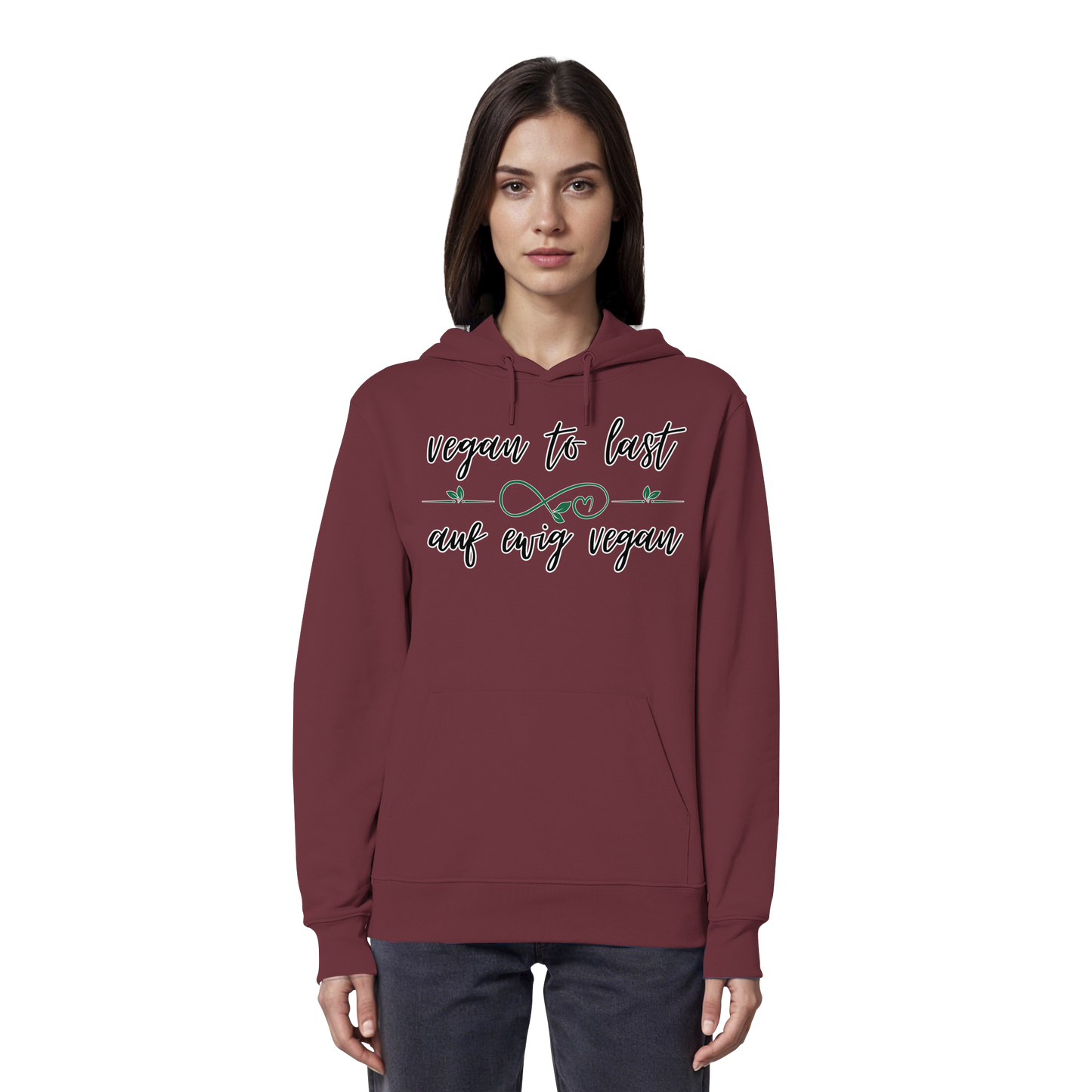 vegwear "vegan to last" - unisex Hoodie / Kapuzenpulli, bio, vegan