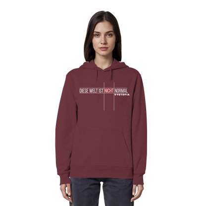 vegwear "Diese Welt ist nicht normal" -unisex Bio Hoodie / Kapuzenpulli