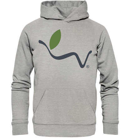 Motif "vegwear Logo grey" - unisex organic hoodie / hooded sweatshirt