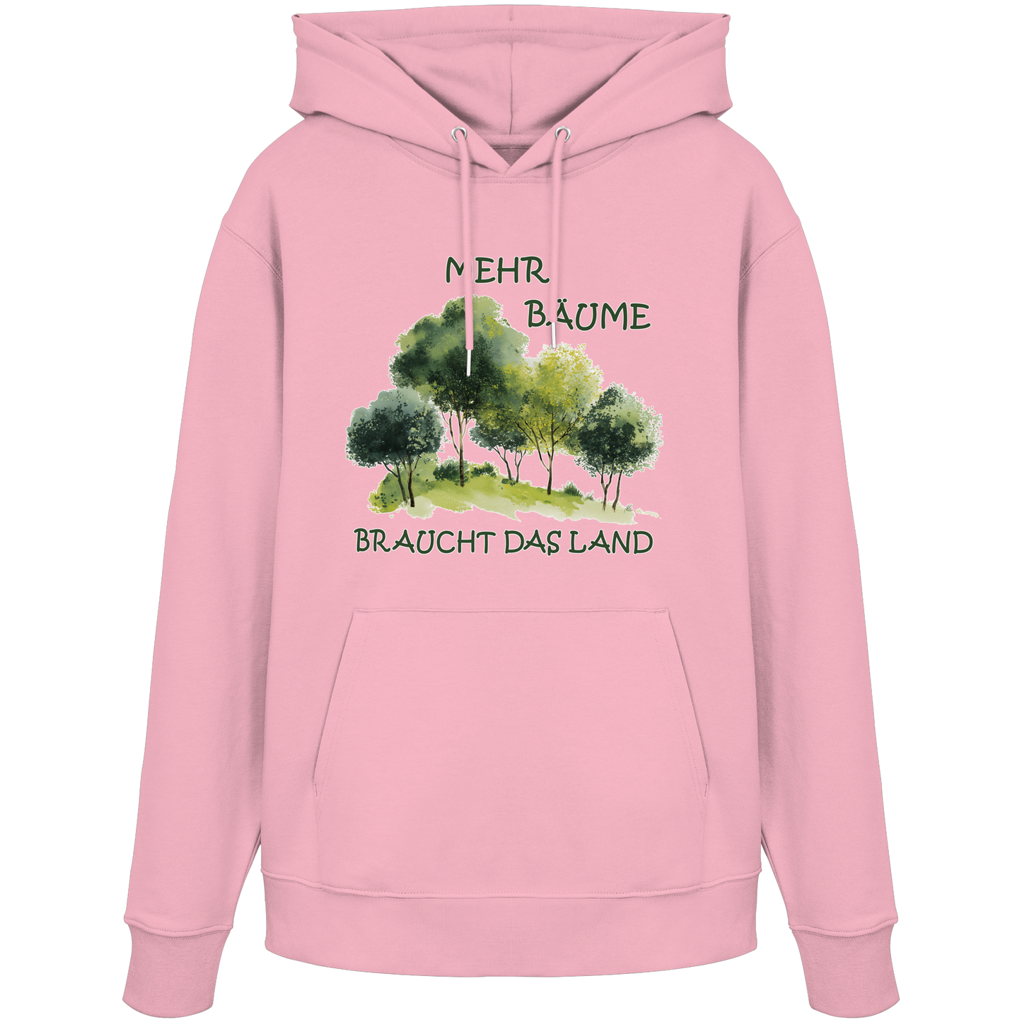 vegwear "mehr Bäume braucht das Land" - unisex Bio Hoodie / Kapuzenpulli, vegan, fair, nachhaltig