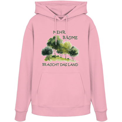 vegwear "mehr Bäume braucht das Land" - unisex Bio Hoodie / Kapuzenpulli, vegan, fair, nachhaltig