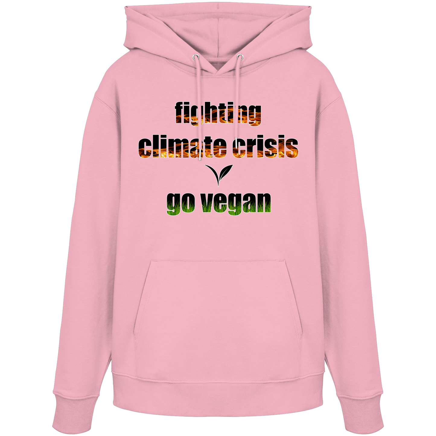 vegwear "fighting climate cirsis" - Bio Hoodie / Kapuzenpulli, vegan & klimafreundlich