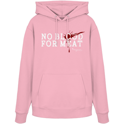 vegane Statement-Hoodie: "no blood for meat" Bio-Hoodie | vegwear