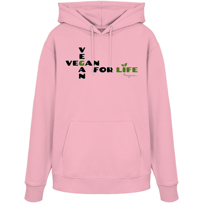 vegwear "vegan for life" - unisex Hoodie / Kapuzenpulli bio vegan fair