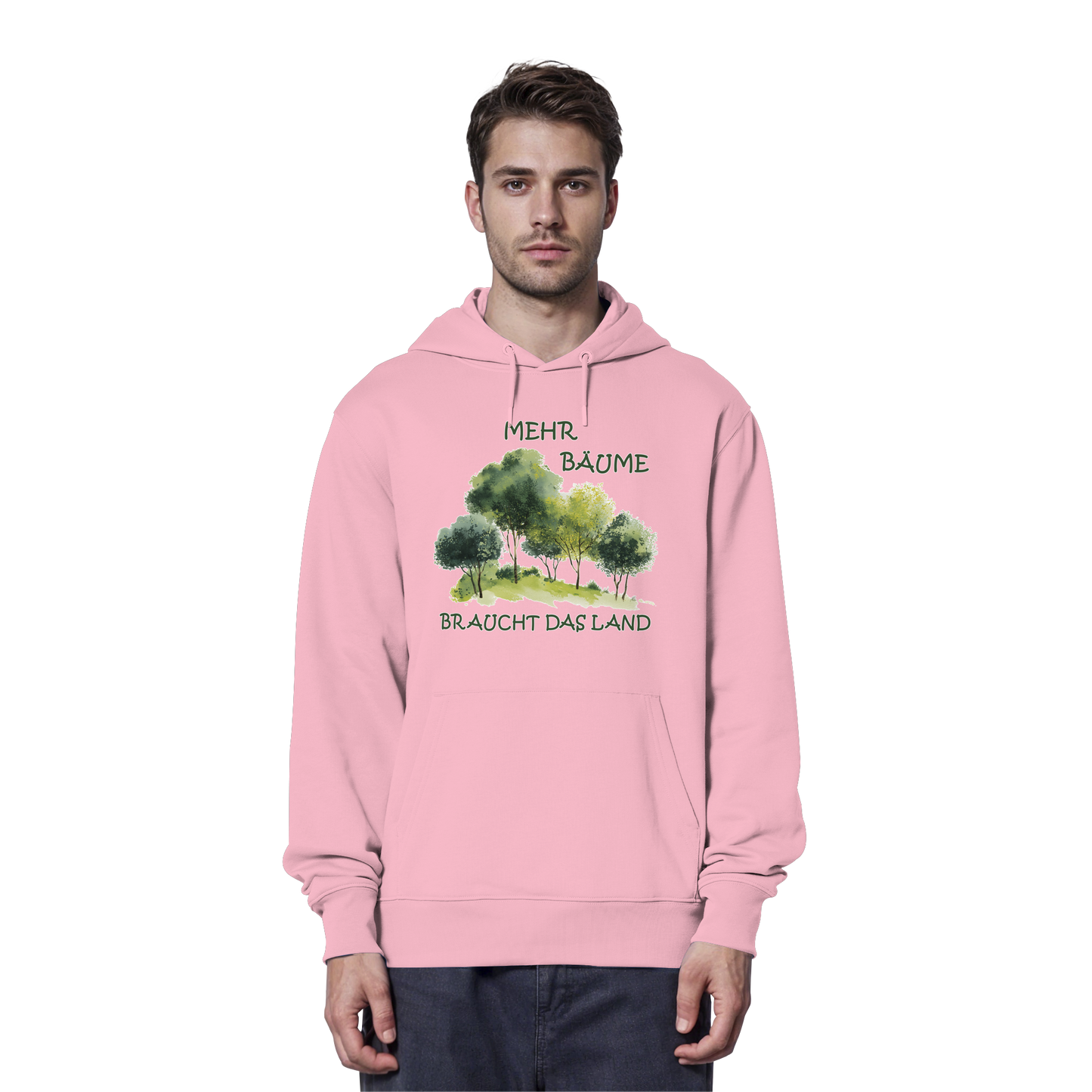 vegwear "mehr Bäume braucht das Land" - unisex Bio Hoodie / Kapuzenpulli, vegan, fair, nachhaltig