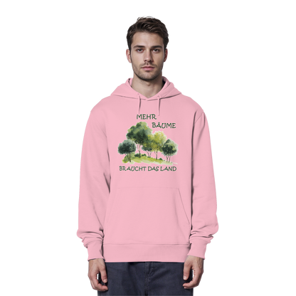 vegwear "mehr Bäume braucht das Land" - unisex Bio Hoodie / Kapuzenpulli, vegan, fair, nachhaltig