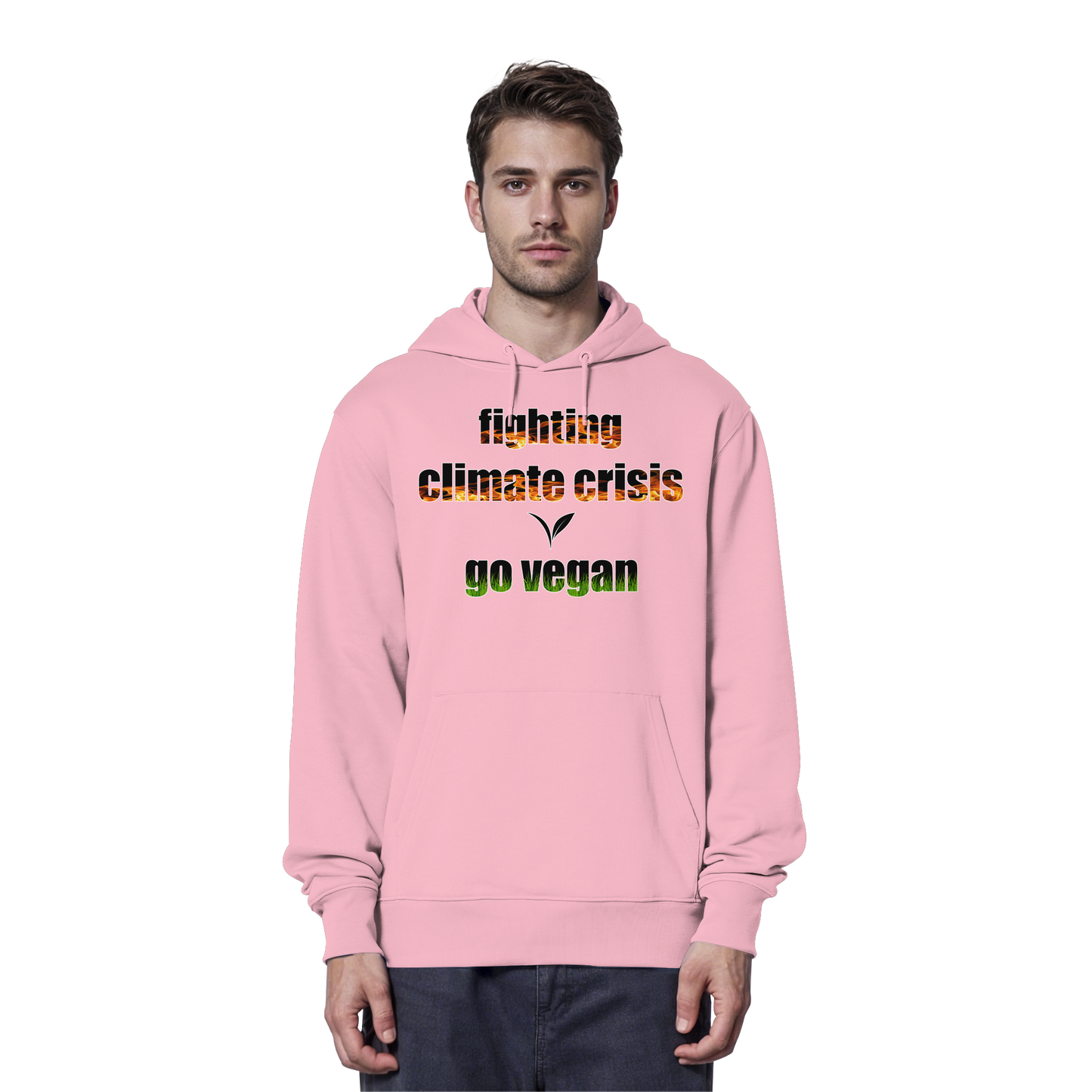vegwear "fighting climate cirsis" - Bio Hoodie / Kapuzenpulli, vegan & klimafreundlich