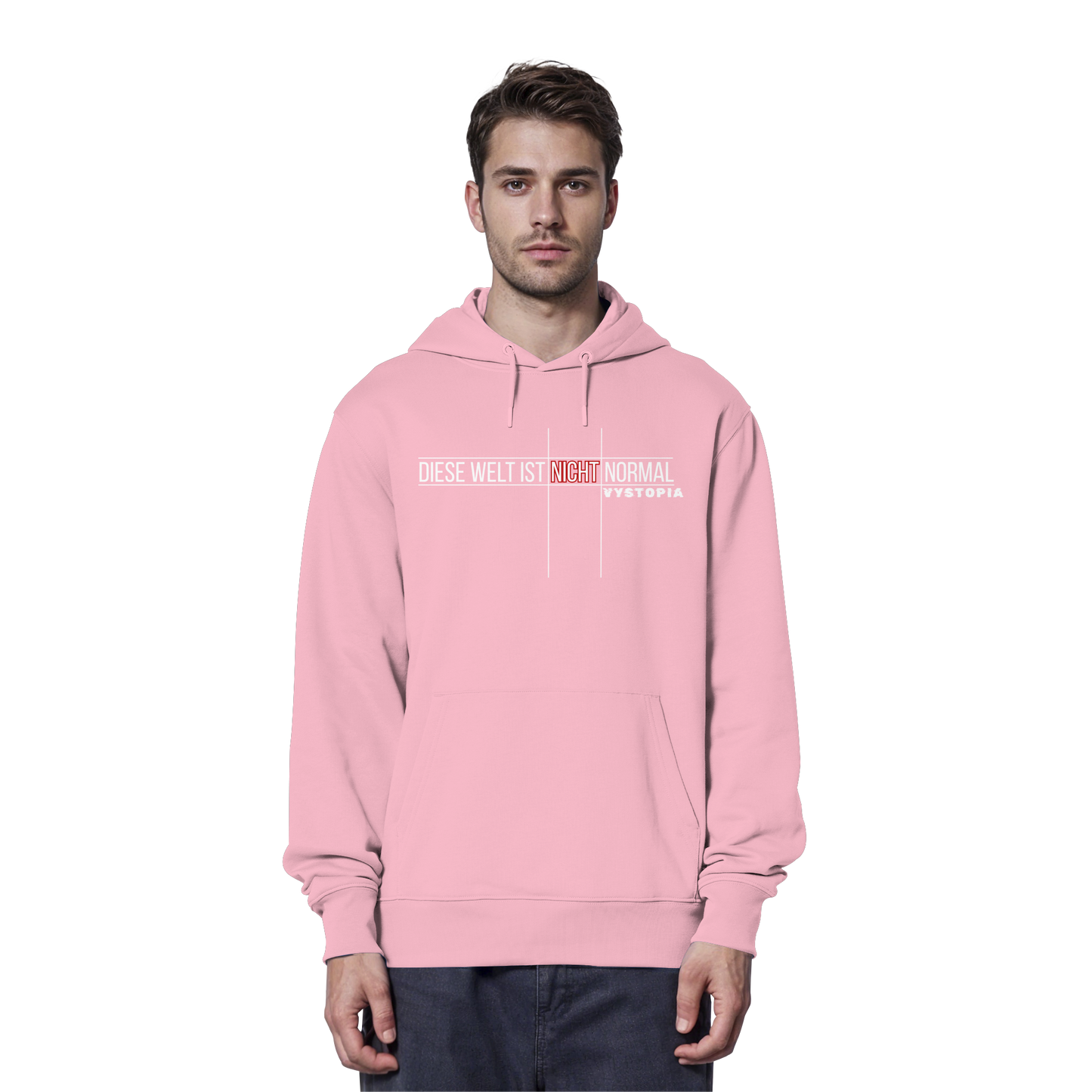 vegwear "Diese Welt ist nicht normal" -unisex Bio Hoodie / Kapuzenpulli