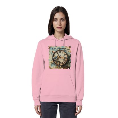 vegwear "time to protect nature" - unisex Hoodie / Kapuzenpulli, nachhaltige Mode