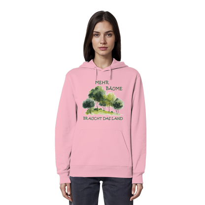 vegwear "mehr Bäume braucht das Land" - unisex Bio Hoodie / Kapuzenpulli, vegan, fair, nachhaltig
