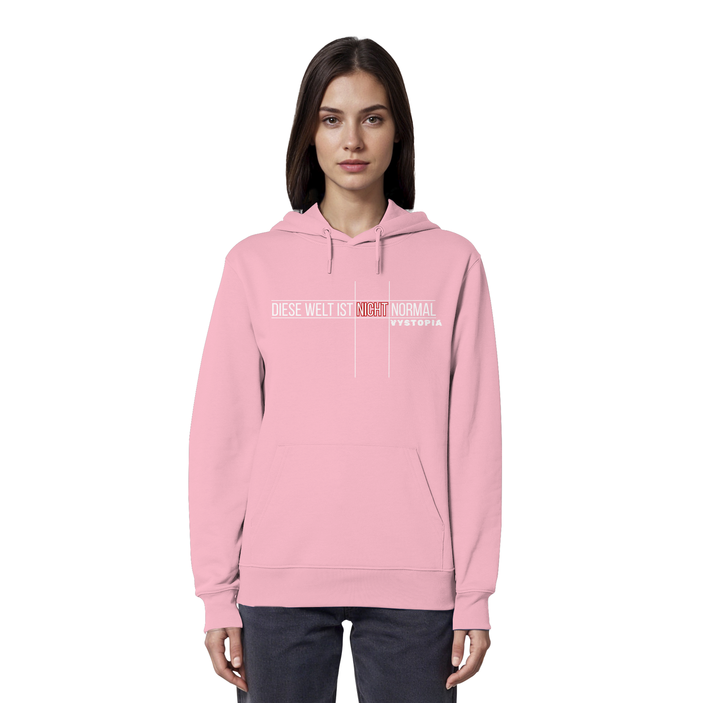 vegwear "Diese Welt ist nicht normal" -unisex Bio Hoodie / Kapuzenpulli