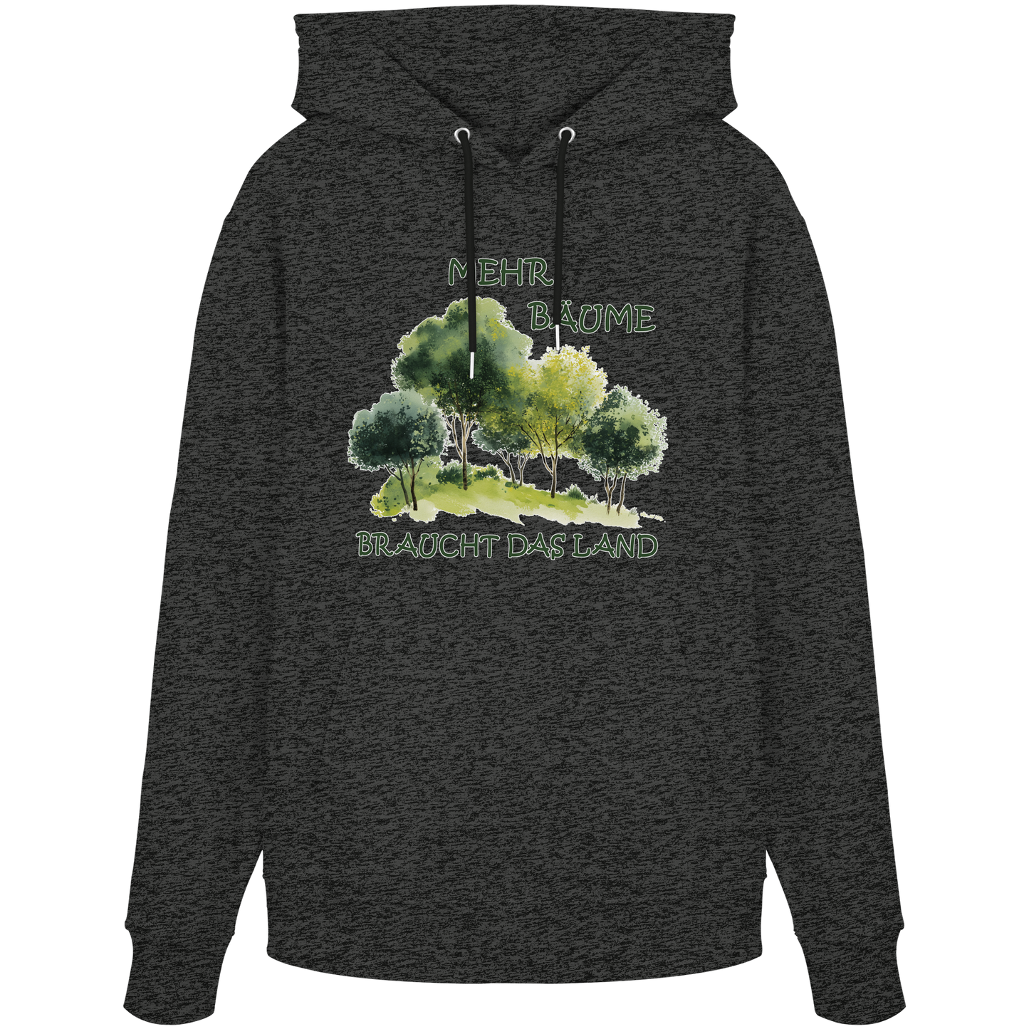 vegwear "mehr Bäume braucht das Land" - unisex Bio Hoodie / Kapuzenpulli, vegan, fair, nachhaltig
