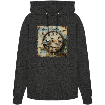 vegwear "time to protect nature" - unisex Hoodie / Kapuzenpulli, nachhaltige Mode