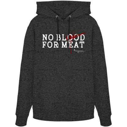 vegane Statement-Hoodie: "no blood for meat" Bio-Hoodie | vegwear