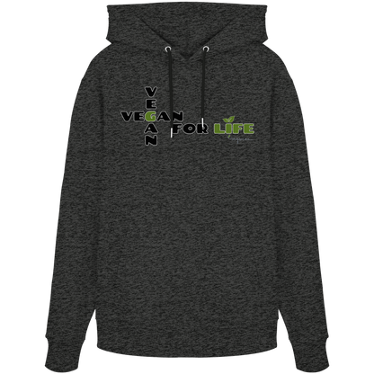 vegwear "vegan for life" - unisex Hoodie / Kapuzenpulli bio vegan fair