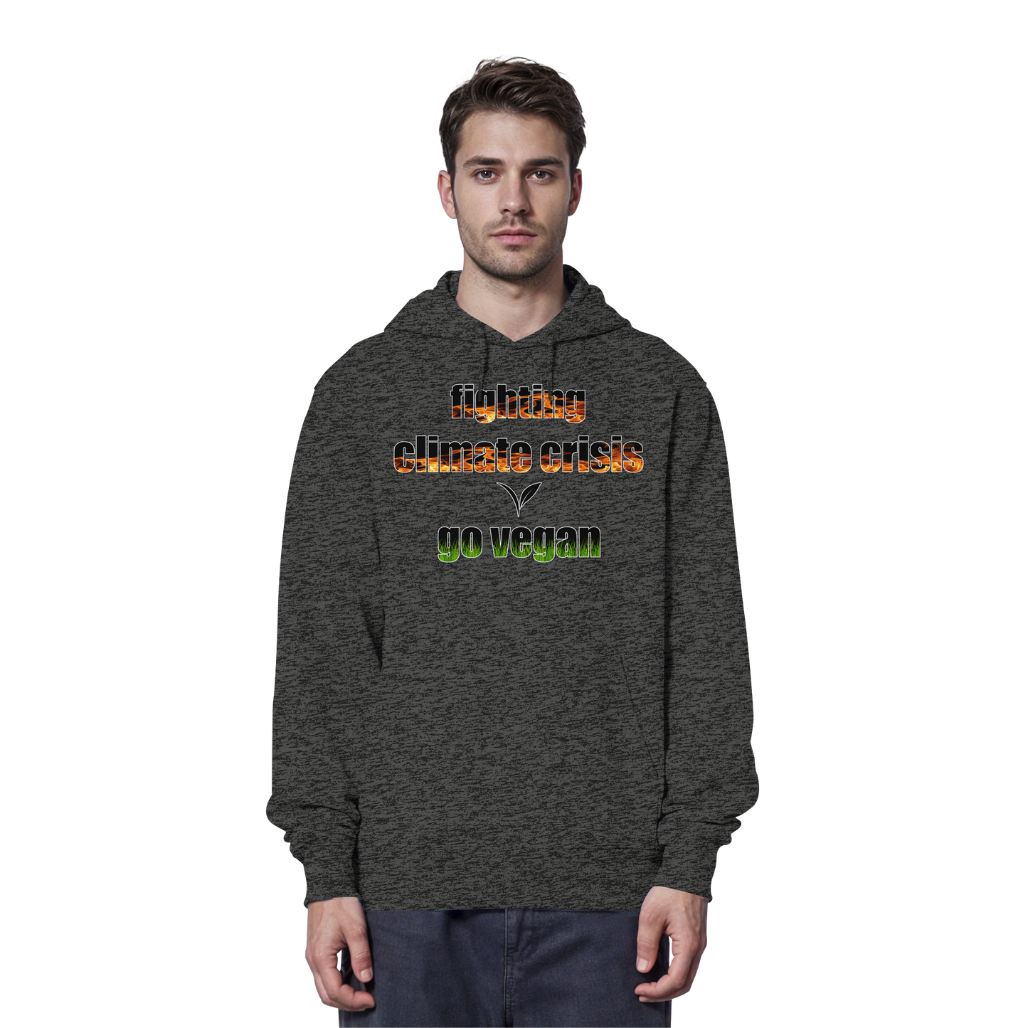 vegwear "fighting climate cirsis" - Bio Hoodie / Kapuzenpulli, vegan & klimafreundlich