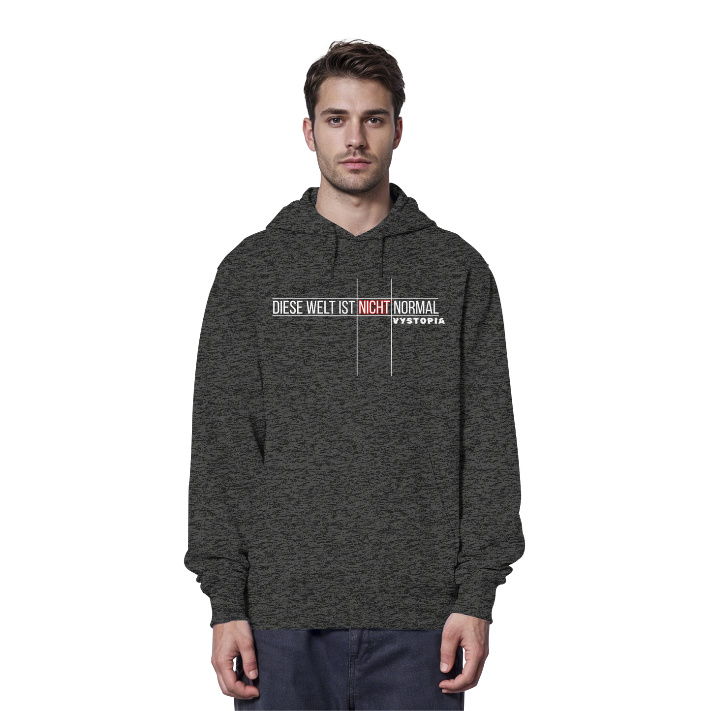 vegwear "Diese Welt ist nicht normal" -unisex Bio Hoodie / Kapuzenpulli