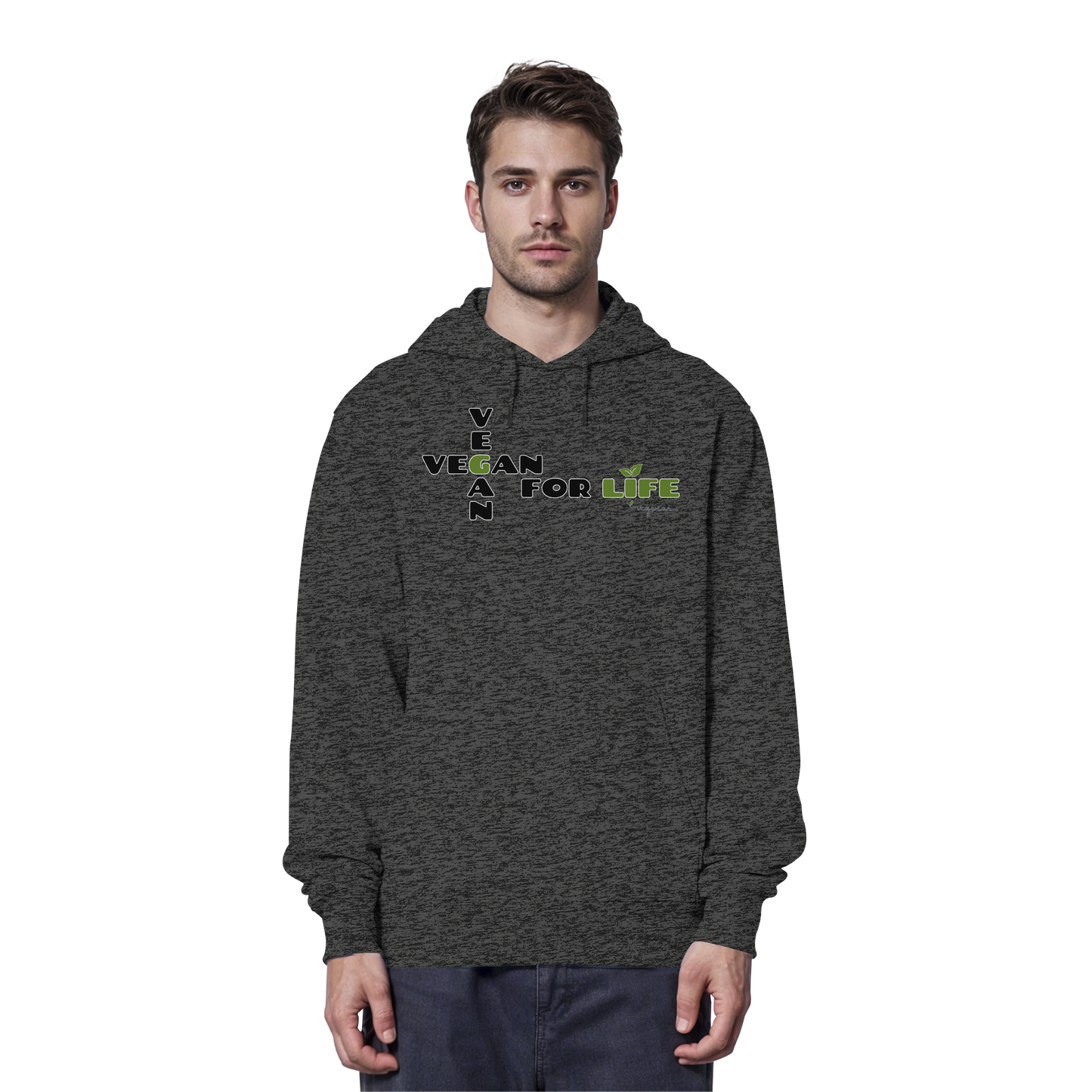 vegwear "vegan for life" - unisex Hoodie / Kapuzenpulli bio vegan fair