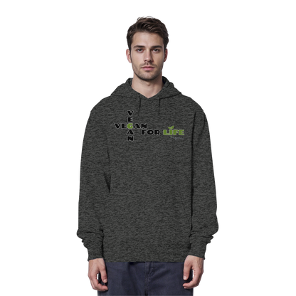 vegwear "vegan for life" - unisex Hoodie / Kapuzenpulli bio vegan fair