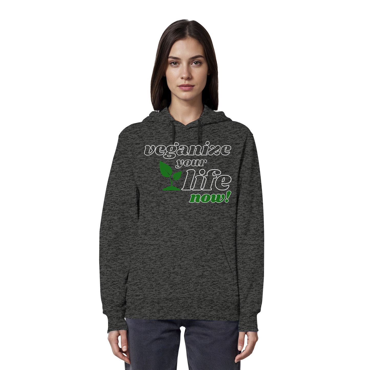 vegwear "veganize your life" - unisex hoodie, organic, vegan, sustainable