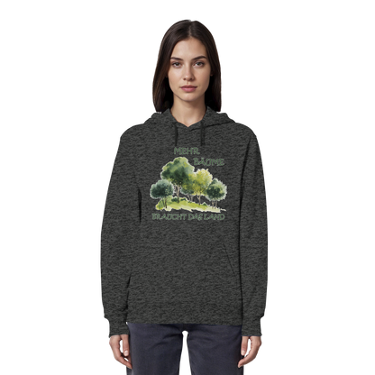 vegwear "mehr Bäume braucht das Land" - unisex Bio Hoodie / Kapuzenpulli, vegan, fair, nachhaltig