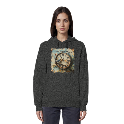 vegwear "time to protect nature" - unisex Hoodie / Kapuzenpulli, nachhaltige Mode