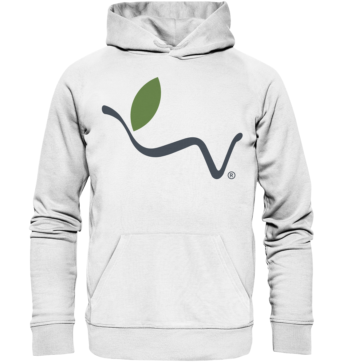 Motif "vegwear Logo grey" - unisex organic hoodie / hooded sweatshirt
