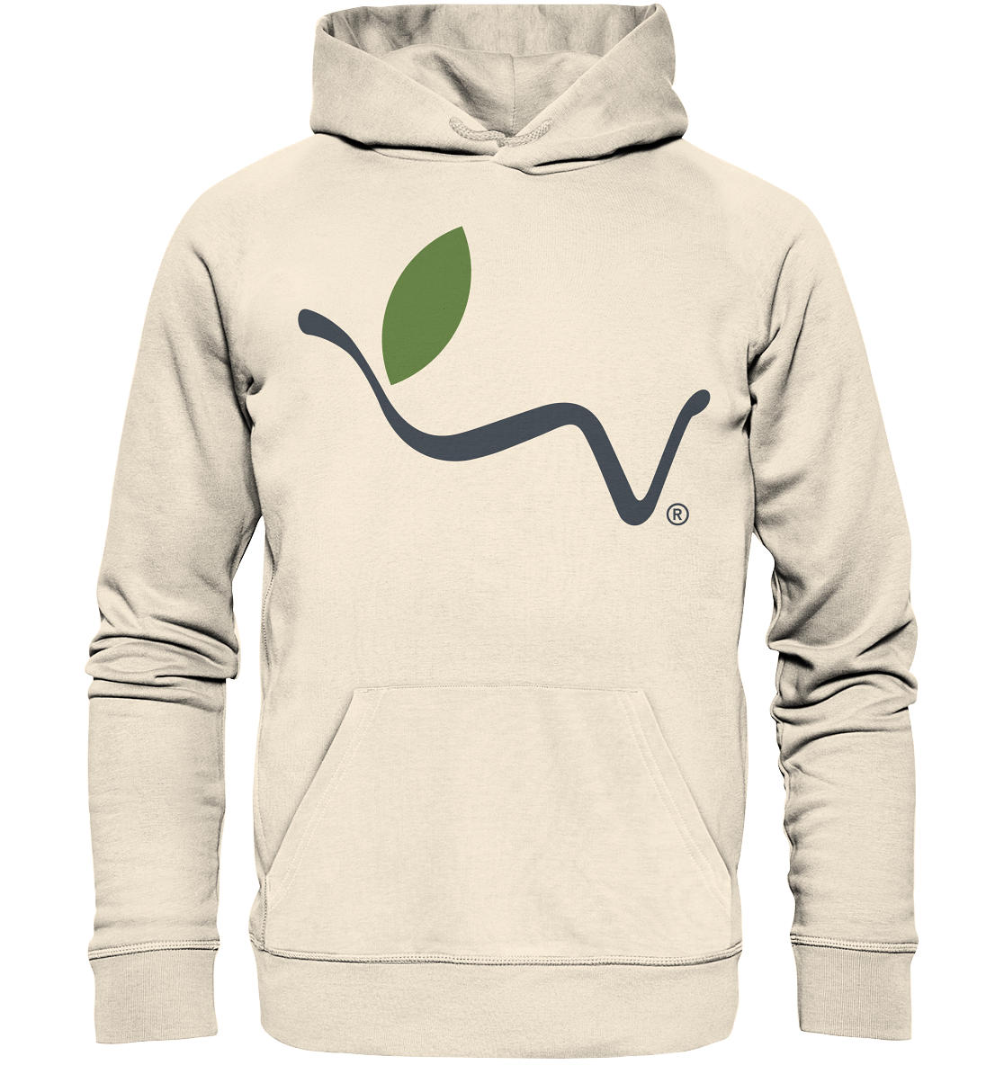 Motif "vegwear Logo grey" - unisex organic hoodie / hooded sweatshirt