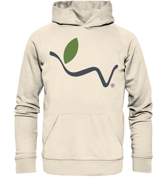 Motif "vegwear Logo grey" - unisex organic hoodie / hooded sweatshirt