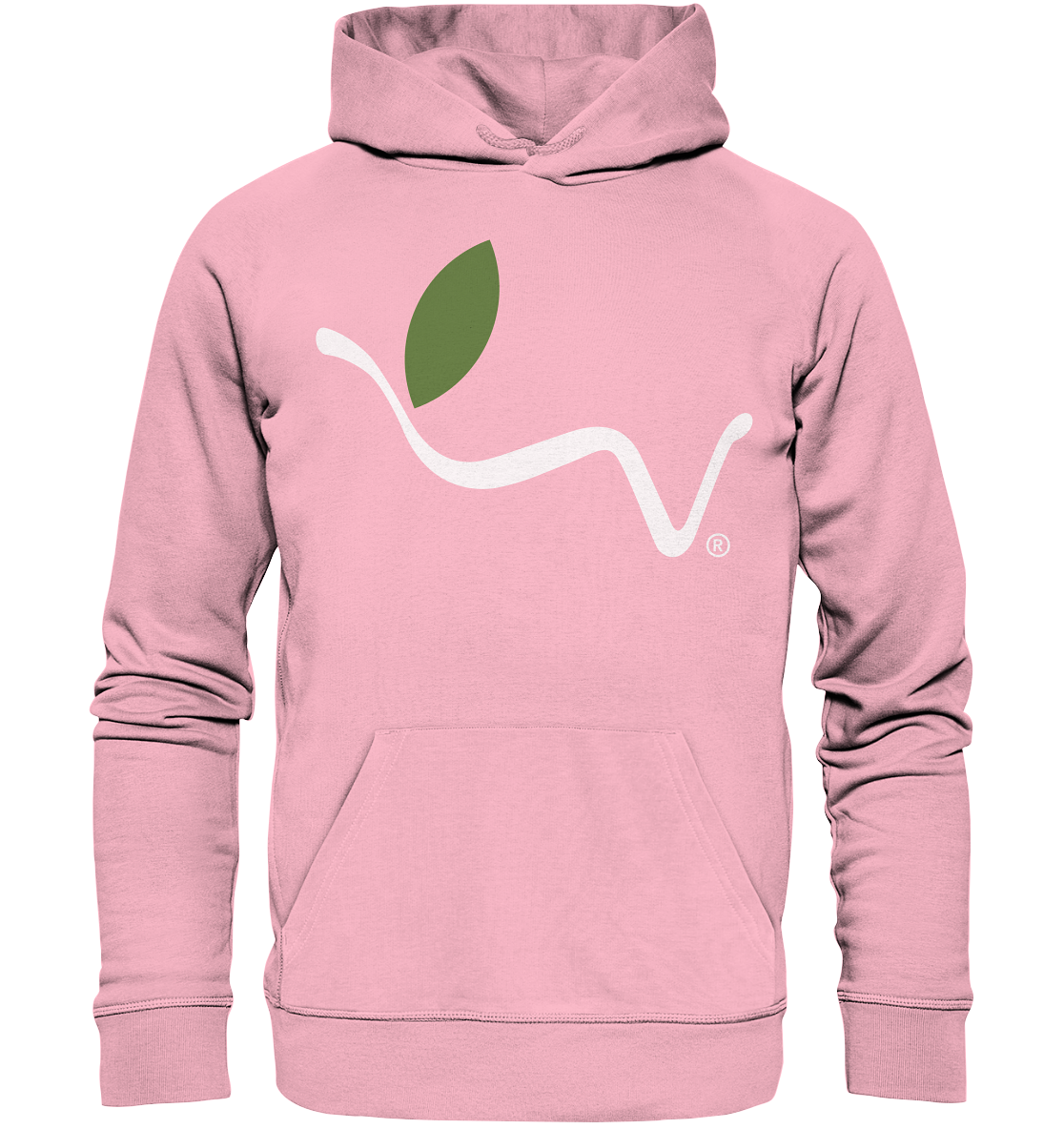 Motiv "vegwear Logo, weiß" - unisex Bio Hoodie / Kapuzenpulli